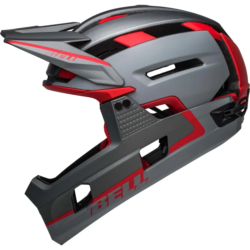 Bell Super Air R Mips Full Face Mountain Bike Helmet Grey/Red-2